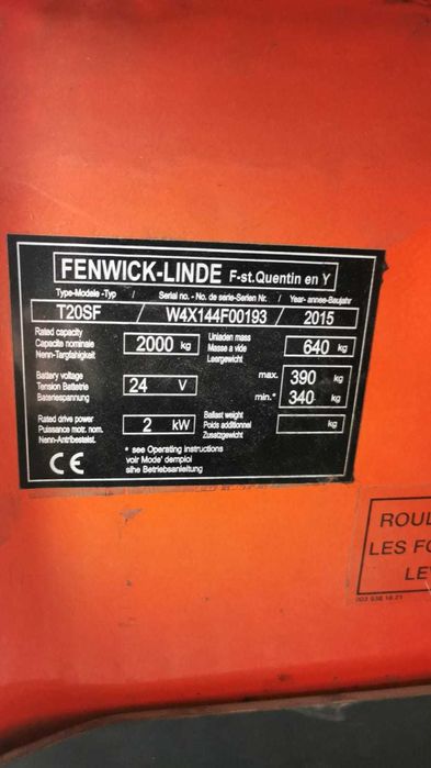 Рокла електрична Електророкла Навантажувач  LINDE T20SF