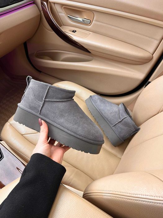 Уггі UGG Classic Ultra Mini Platform Grey Premium Угг Преміум (36-41)