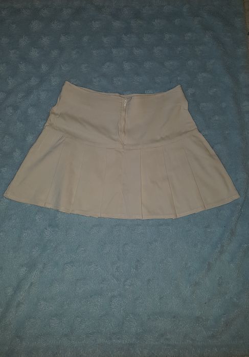 Miniówka spódniczka mini dzins i biala rozm. S