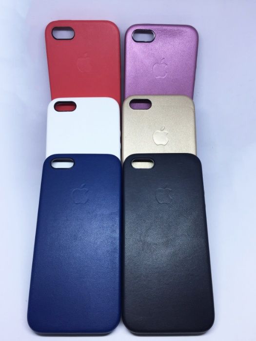 Capa pele sintética para iPhone 5/5s/SE/6/6s/6 Plus estilo Apple