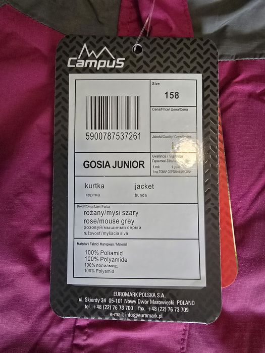 Kurtka przeciwdeszczowa Campus Gosia Junior Rozmiar 158