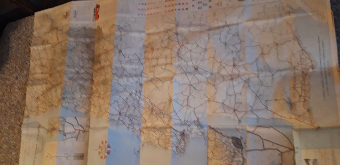 Mapa do Estado das Estradas 1962