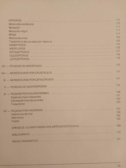 Mordeduras e Picadas por Animais da Fauna Portuguesa