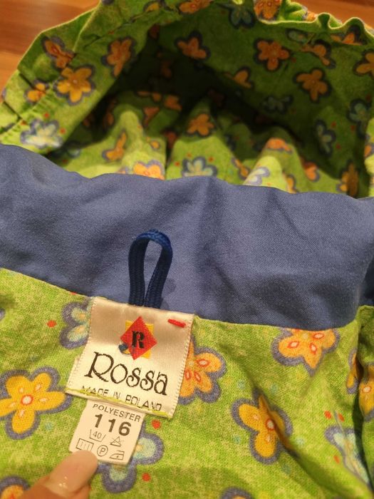 Kurtka przejściowa R 116 ROSSA POLAND kaptur kwiaty a'la płaszczyk