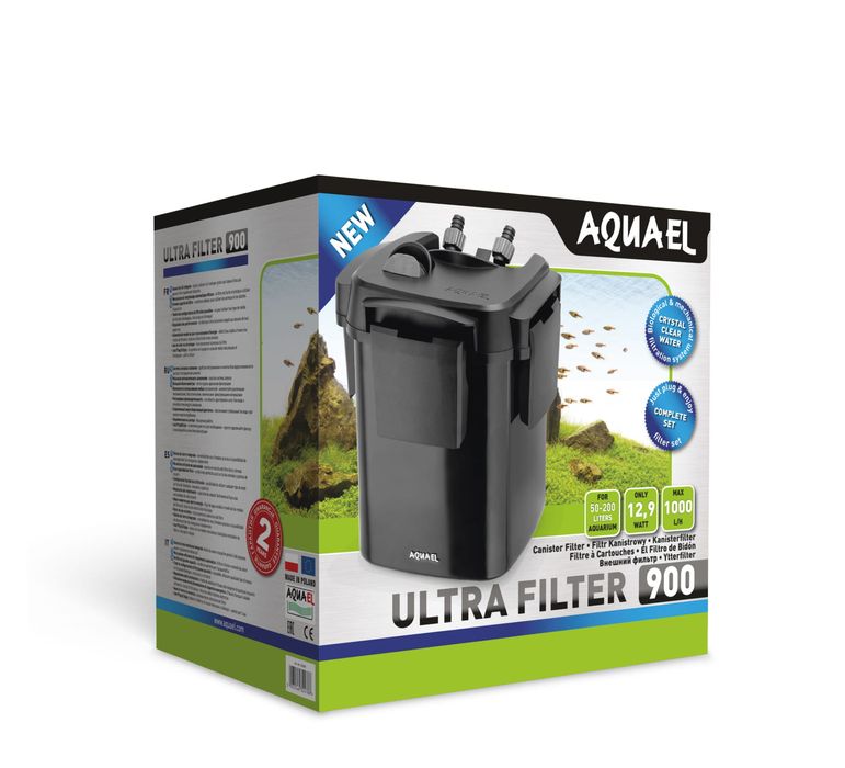 AQUAEL ULTRA 900 Filtr Zewnętrzny 1000L/H Do Akwarium 50-200L