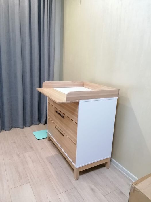 Комод пеленатор натульне дерево та ЛДСП Д96см Ш48см 89см