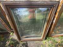 6x okno plastikowe 116x143 orzech RU (jednoskrzydlowe, rozwierne uchyl