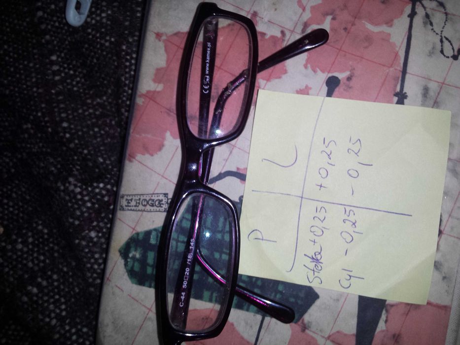 okulary korekcyjne kamex plus 0,25 oraz cylindry  - 0,25