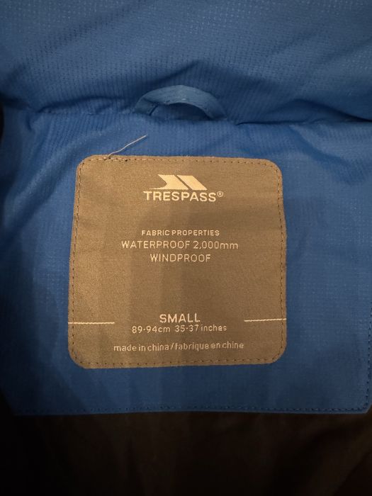 Trespass kurtka pikowana elektryczny niebieski CASUAL MĘSKA BLUSTERY S