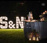 Letras gigantes iluminadas para eventos
