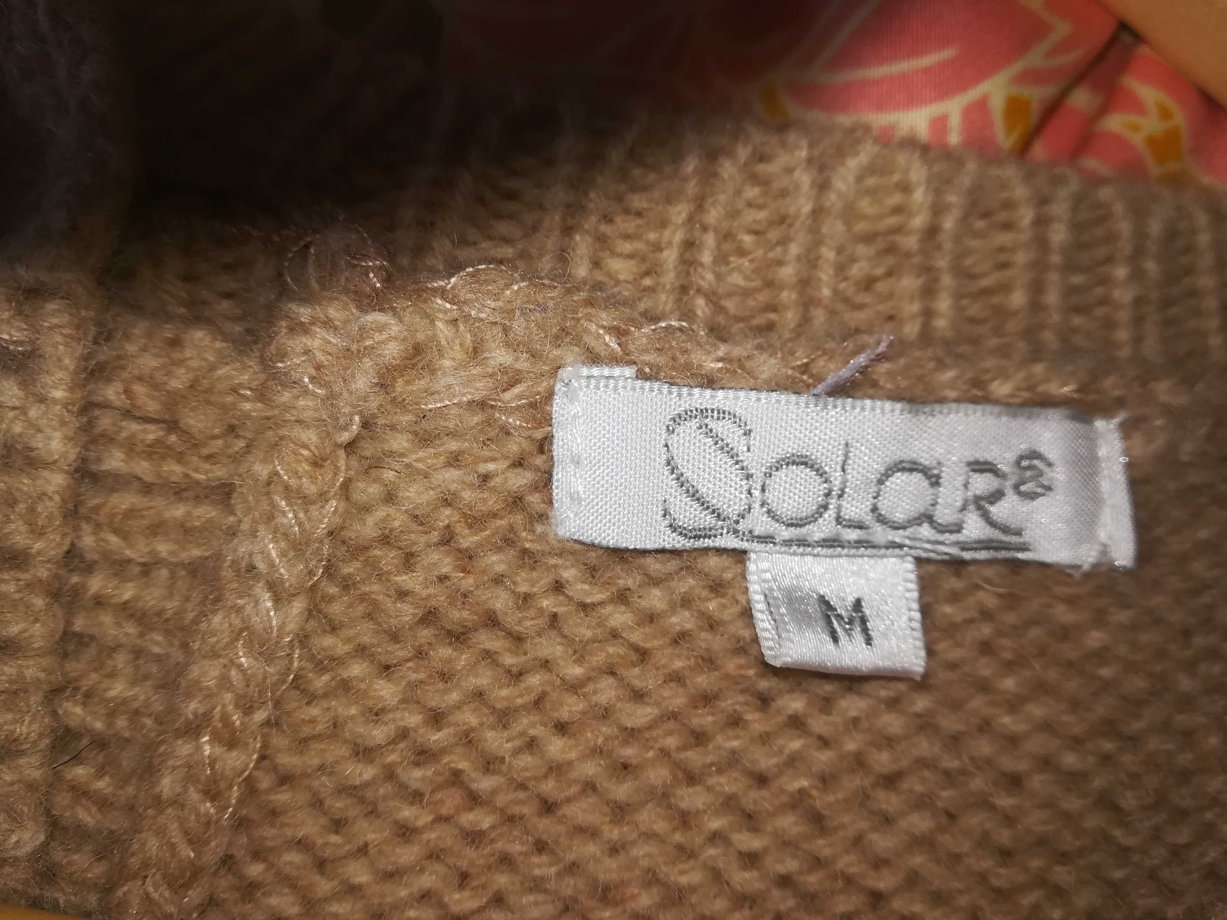 sweter 100% wełna marka solar, ciepły