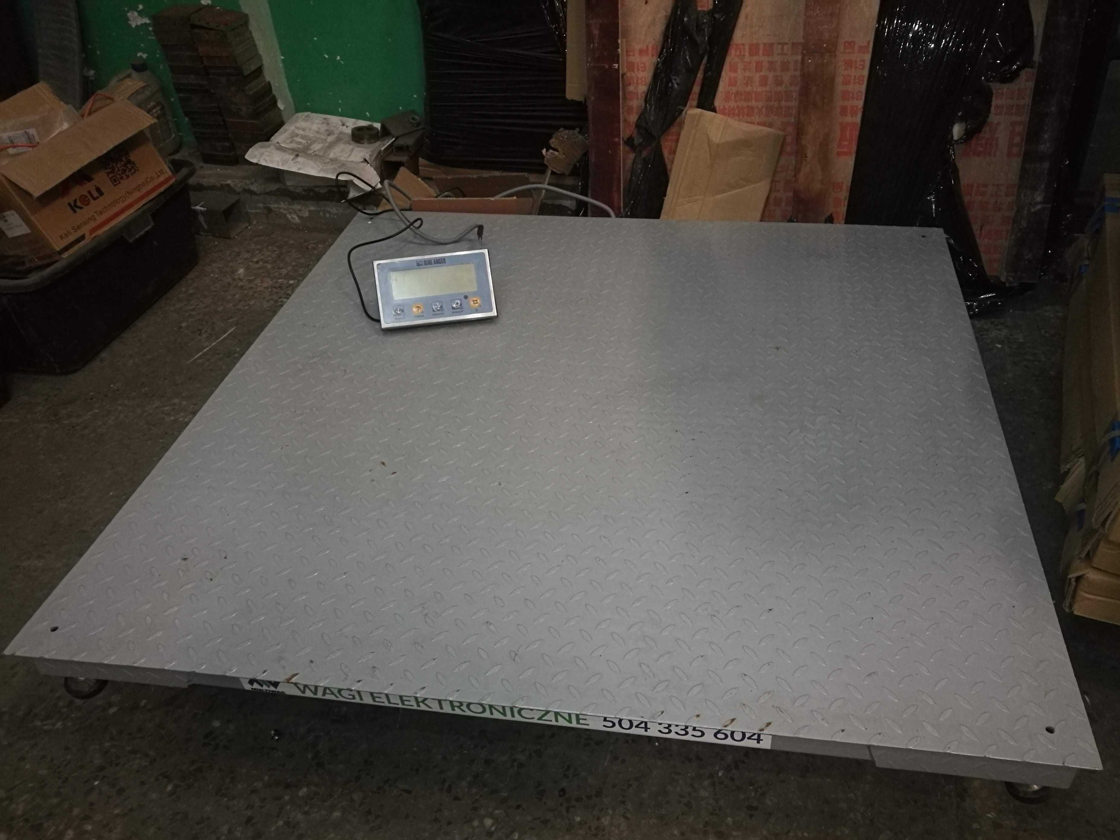 Waga platformowa paletowa BIGBAG 1,5x1,5m 5ton legalizowana DUŻA CYFRA