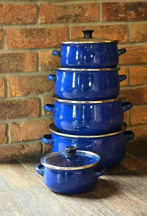 Promicja 79 zl  Garnki emaliowane w kropki