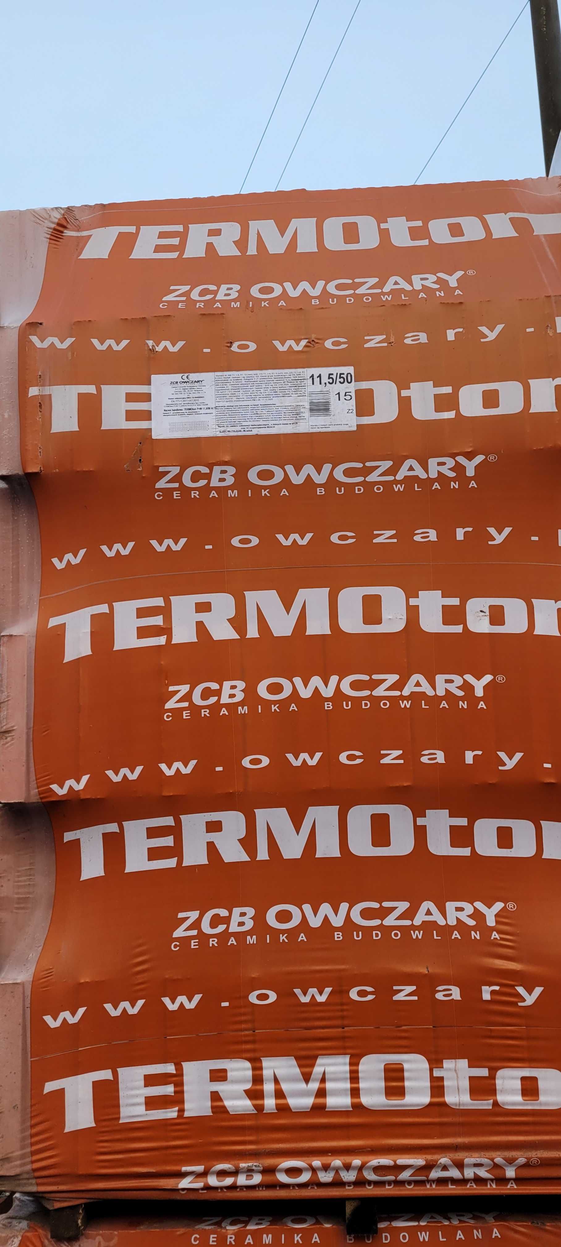 Pustak Ceramiczny Termoton 25P+W Owczary cegła OKAZJA transport