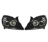 FARÓIS FRONTAIS ANGEL EYES PARA OPEL VECTRA C 05-08 E OPEL SIGNUM 05-08 FUNDO PRETO