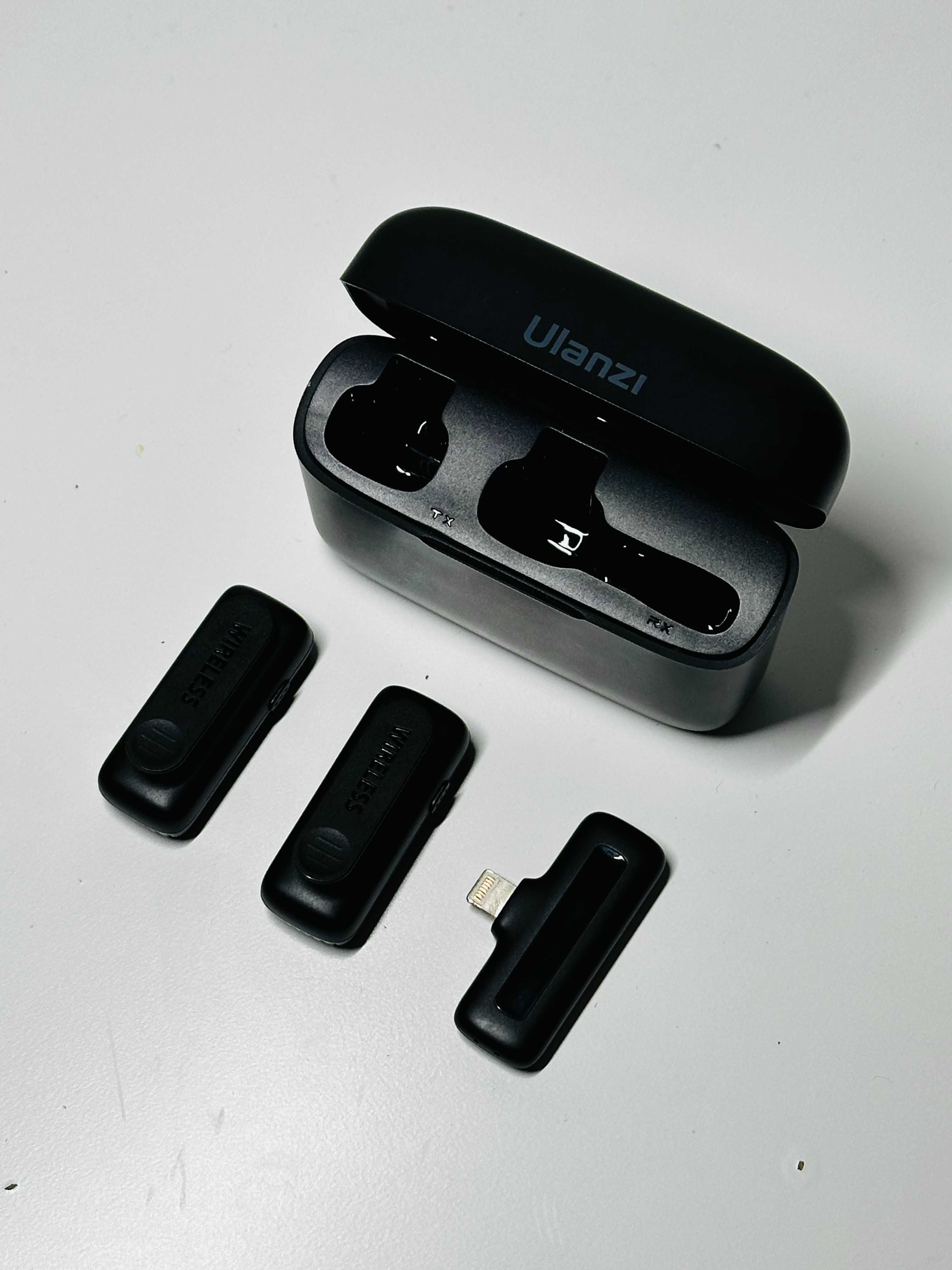 Microfone ULANZI J-12 sem fios iOS - 2 em 1 com Lightning