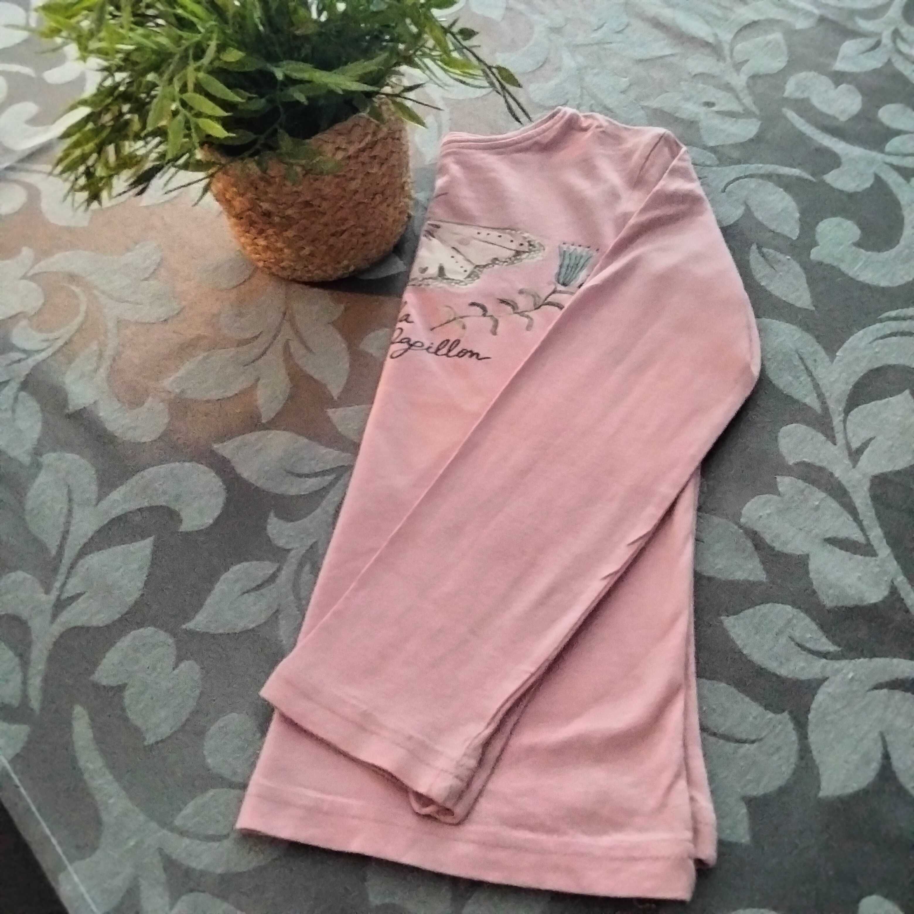 Camisola básica rosa - tamanho 8/9 anos