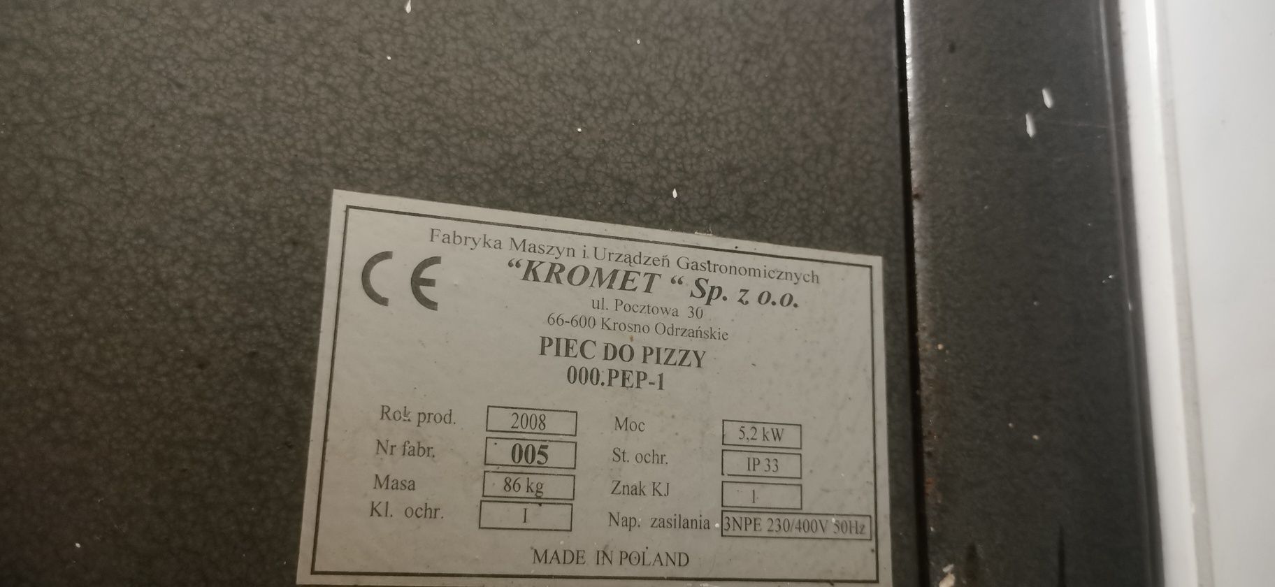 Piec do pizzy 000. pep-1