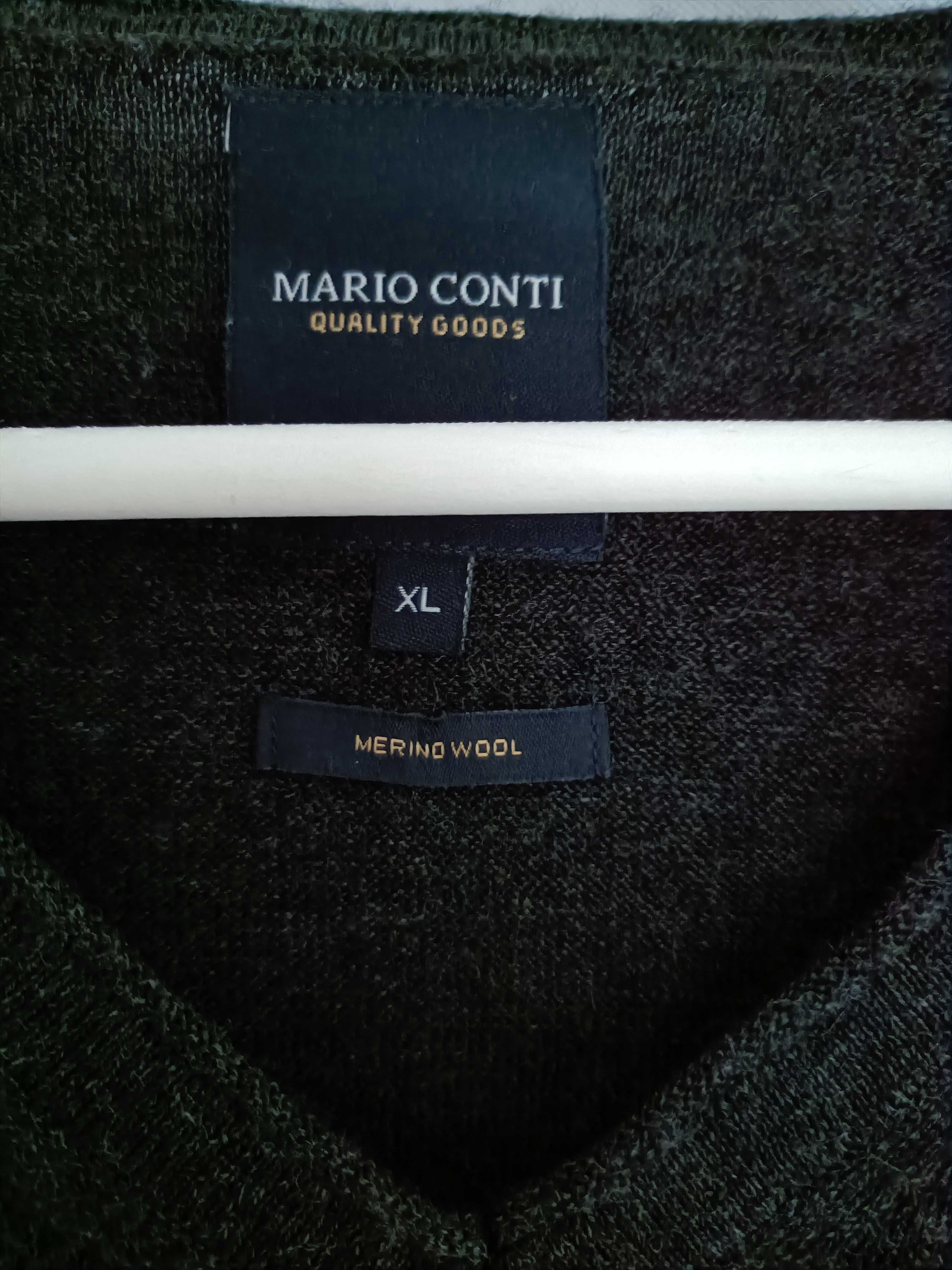 Sweterek męski, 100% merino wool, Mario Conti, rozmiar XL