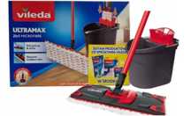 Vileda Mop ULTRAMAX płaski ZESTAW BOX + Rękawice