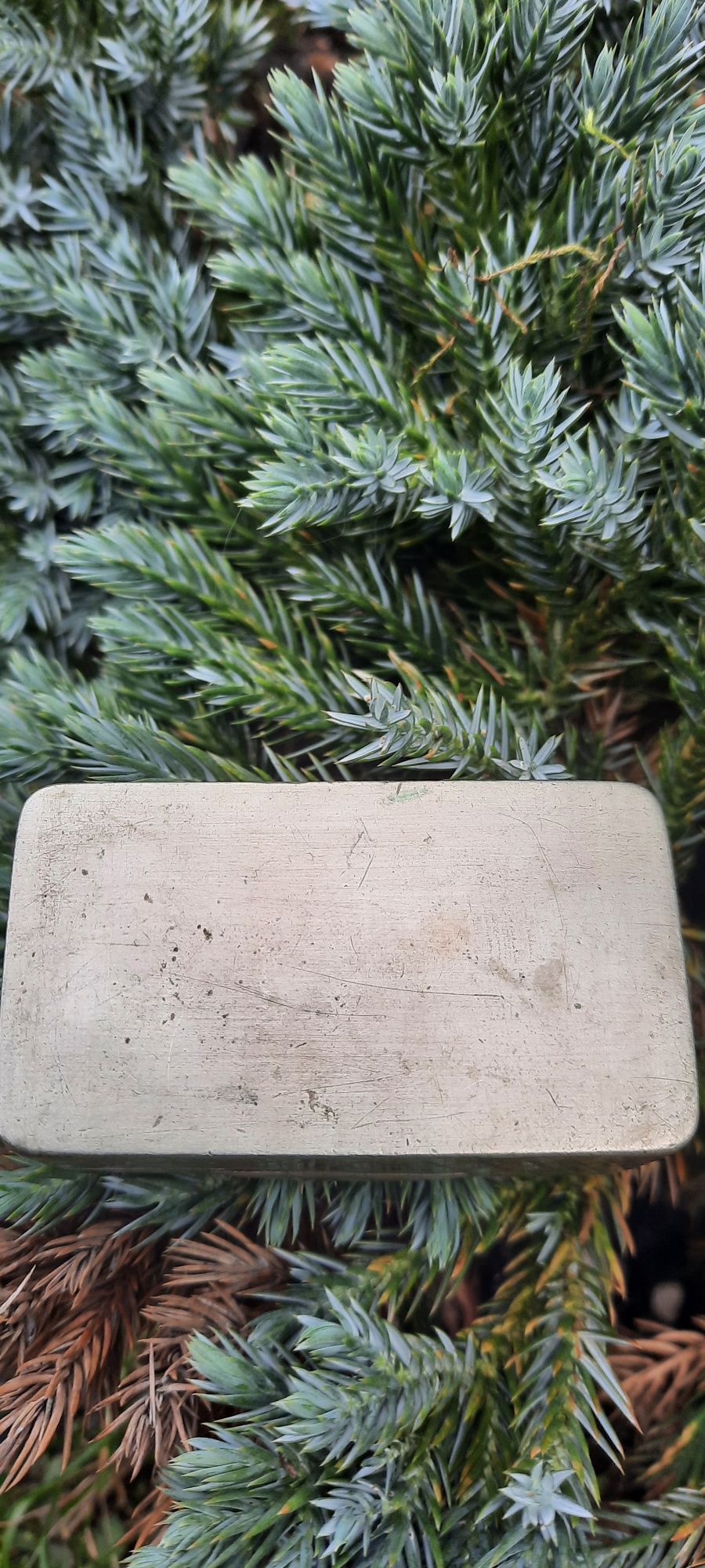 Antyk, początek XX wieku,prześliczna srebrzona tabakierka,pigularz