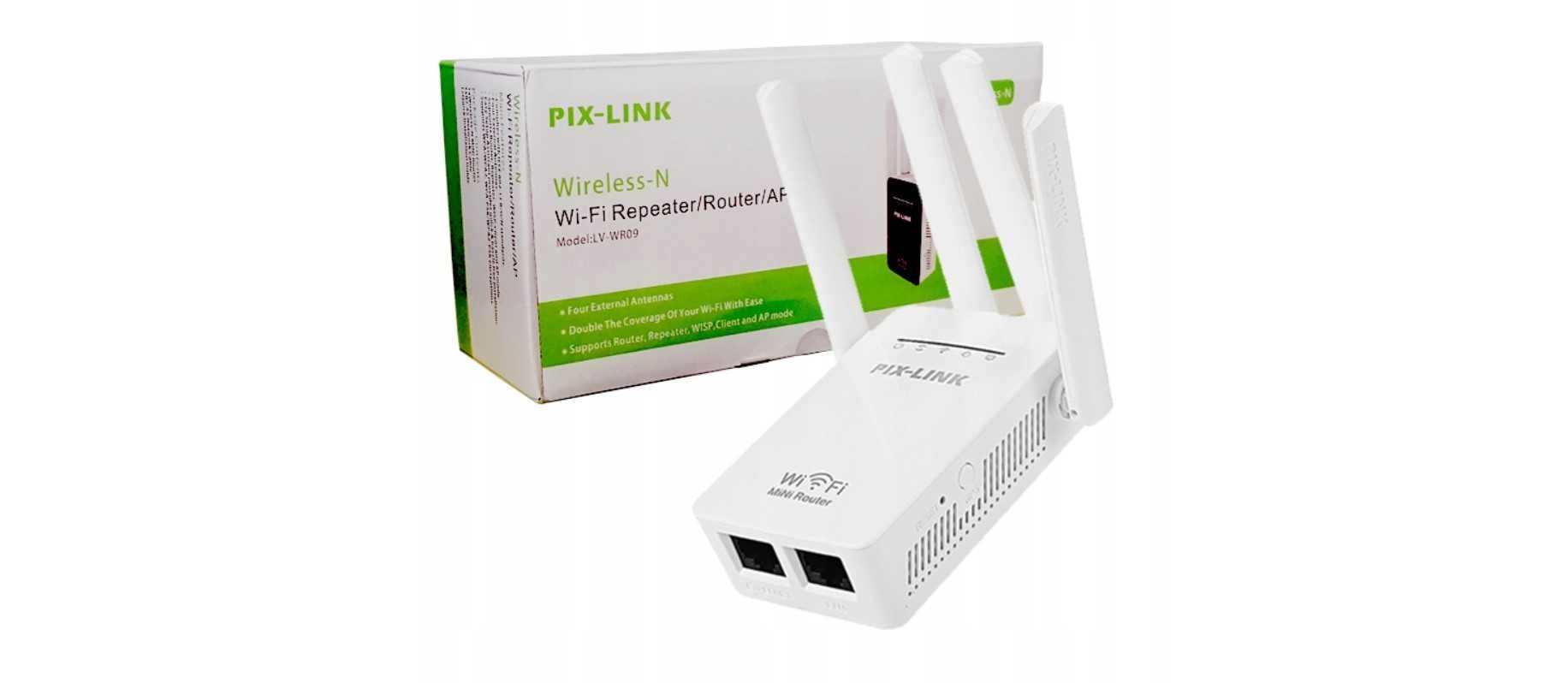 Mocny Wzmacniacz Wi-Fi REPEATER - PiX Link 300 Mbps - GWARANCJA