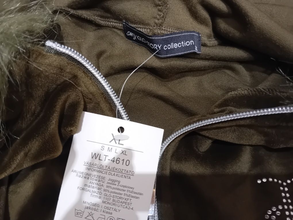 Nowy z metką dres welurowy rozm M/L