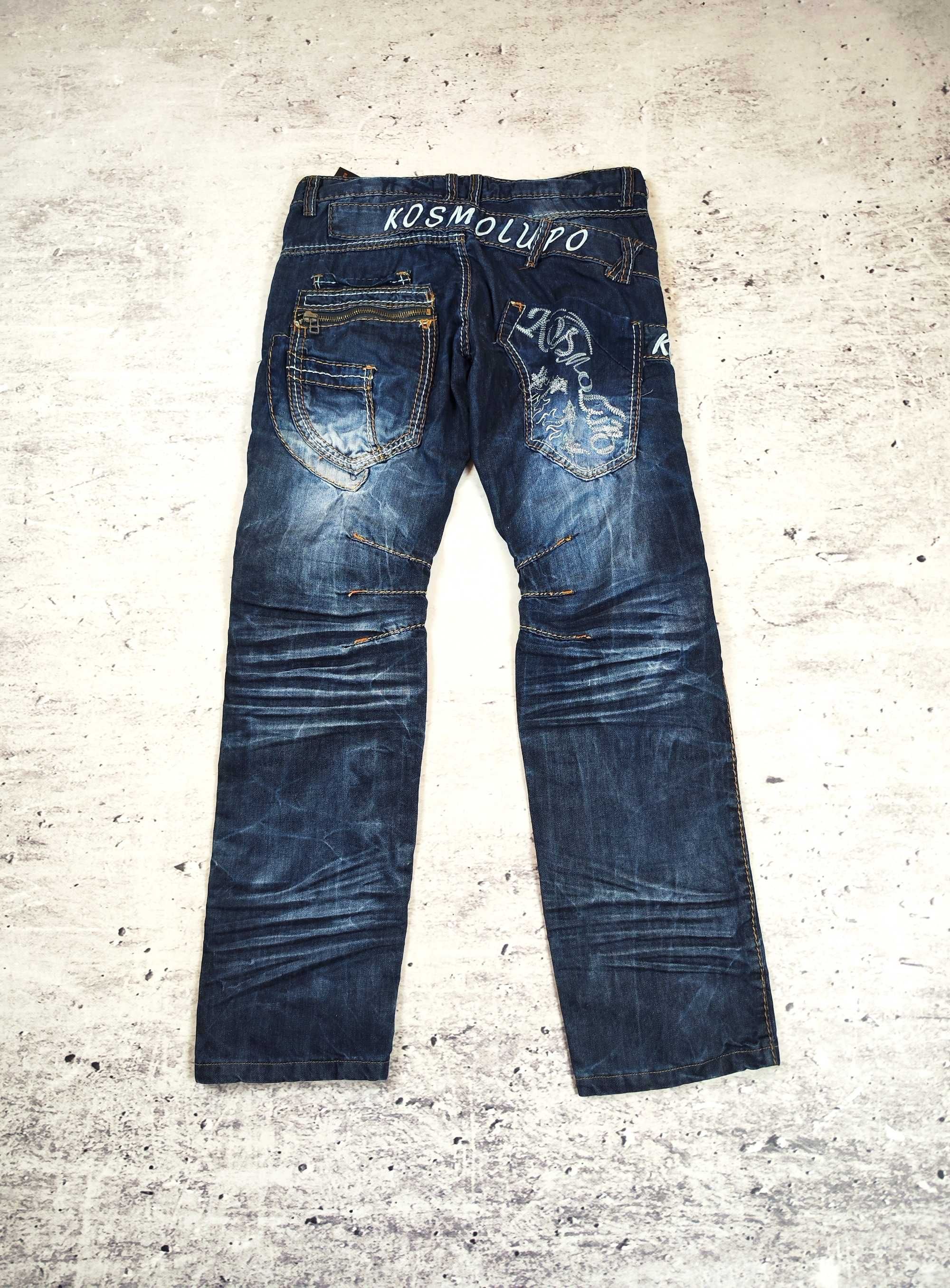 Spodnie Kosmolupo drain opium baggy jeans usa 00s y2k dżinsy r. 34