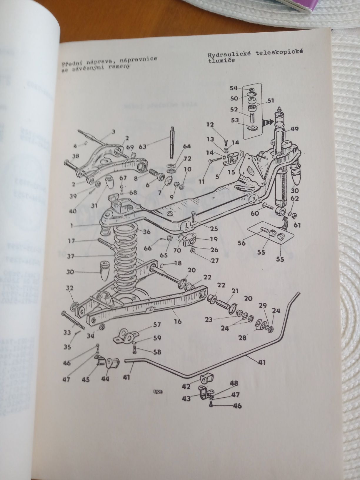 Skoda 100l 110l stary katalog części po czesku