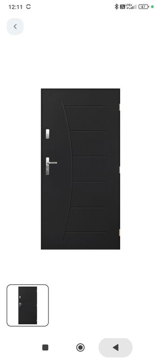 Drzwi zewnętrzne antracyt 90 cm prawe