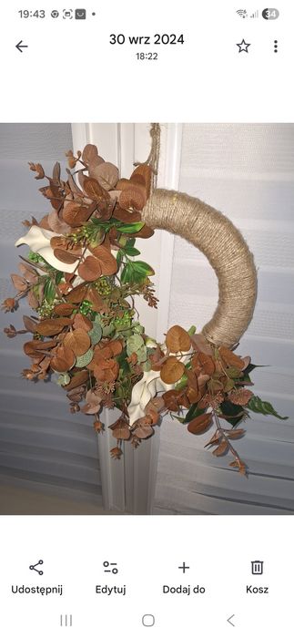 Sprzedam wianek wieniec na drzwi jesień jesienny