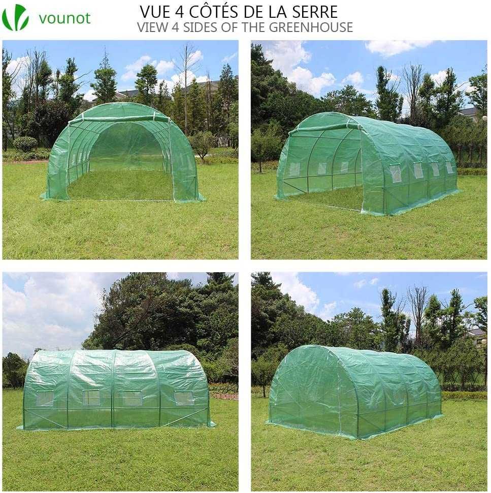 Estufas de jardim, impermeável, 4 x 3 x 2 m, 12 m², verde