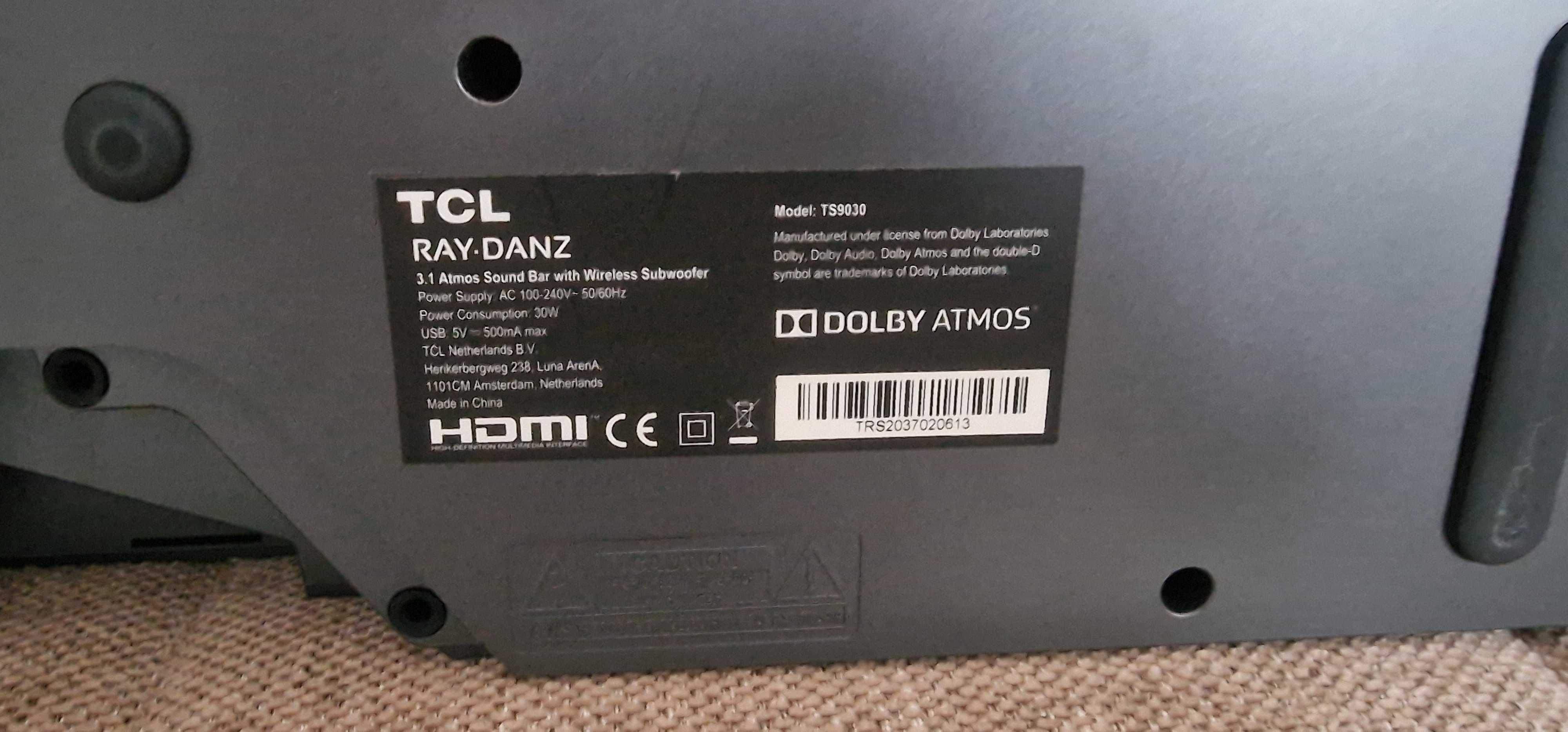 Soundbar z subwooferem TCL 3.1 TS9030