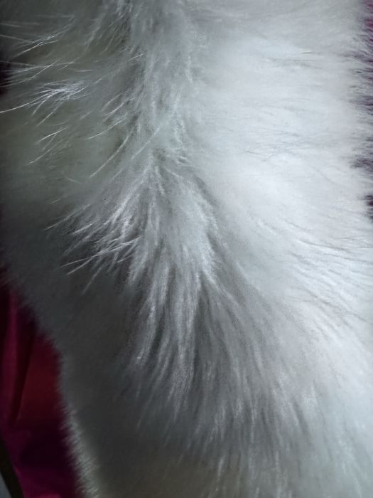 Парка женская красная натвр мех