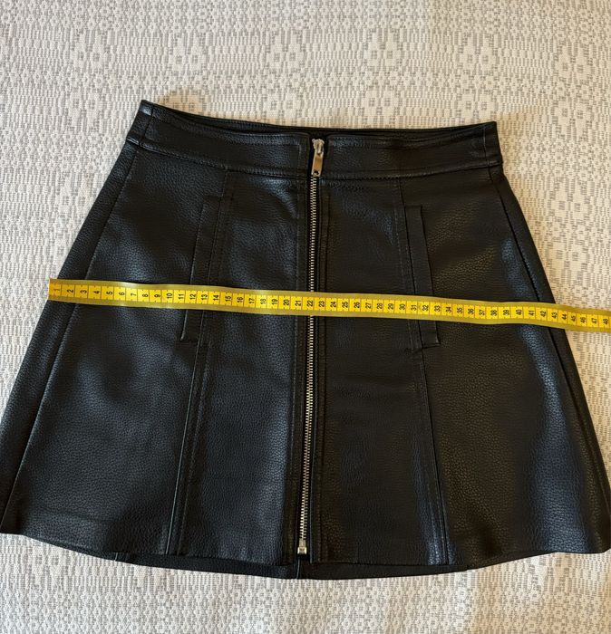 Спідниця шкіряна xs bershka юбка кожаная