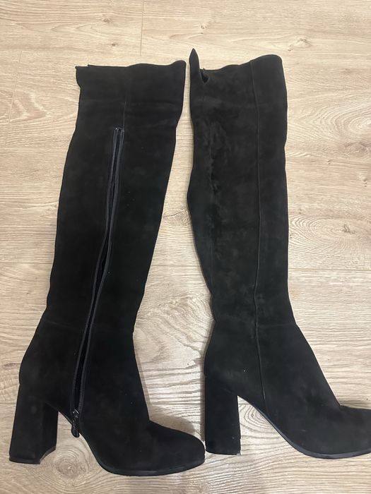 Замшеві ботфорди 39