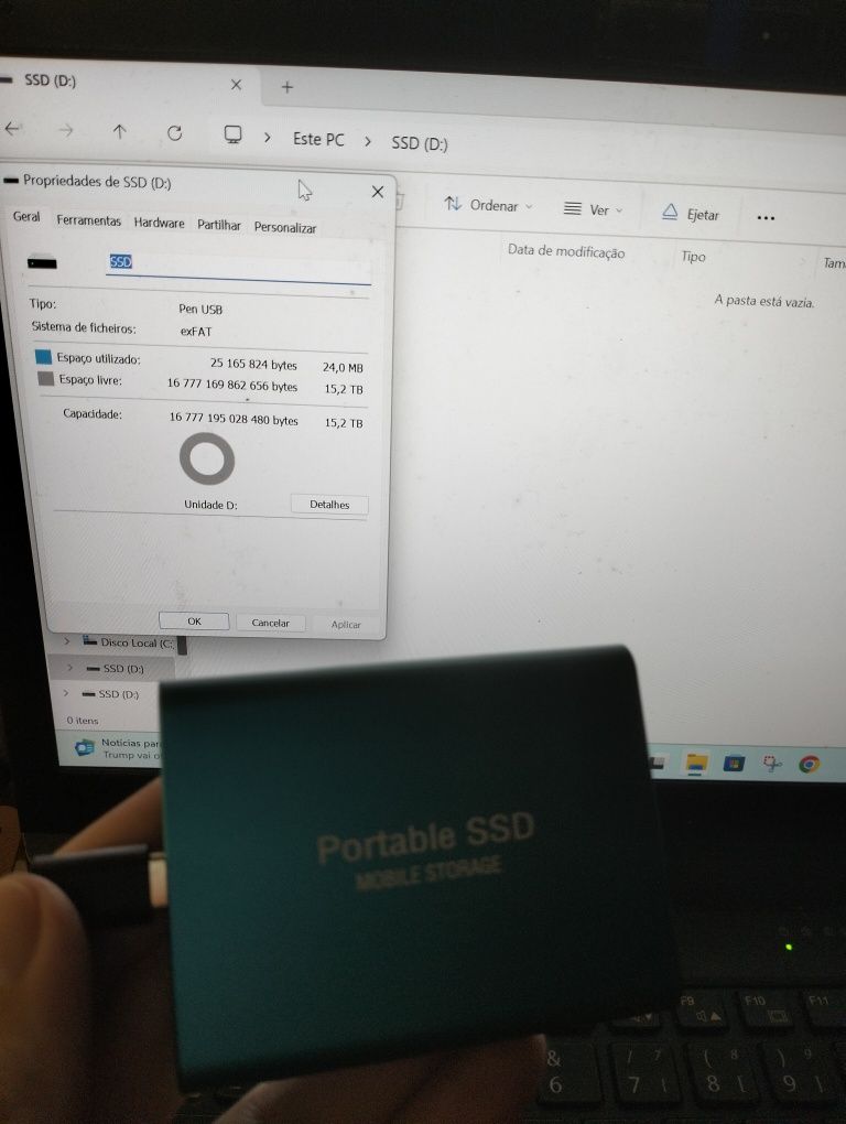 Disco externo SSD de 16TB