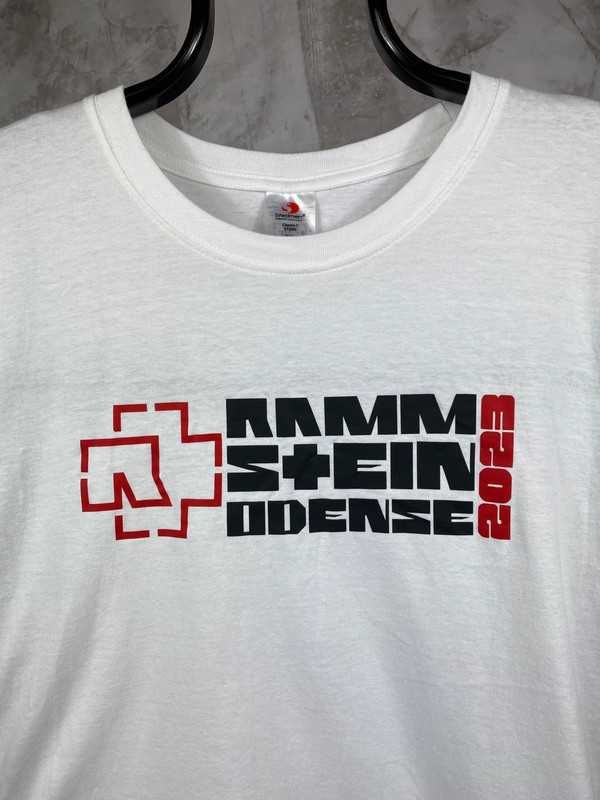 Rammstein odense biała koszulka white tee rock metal grunge emo punk