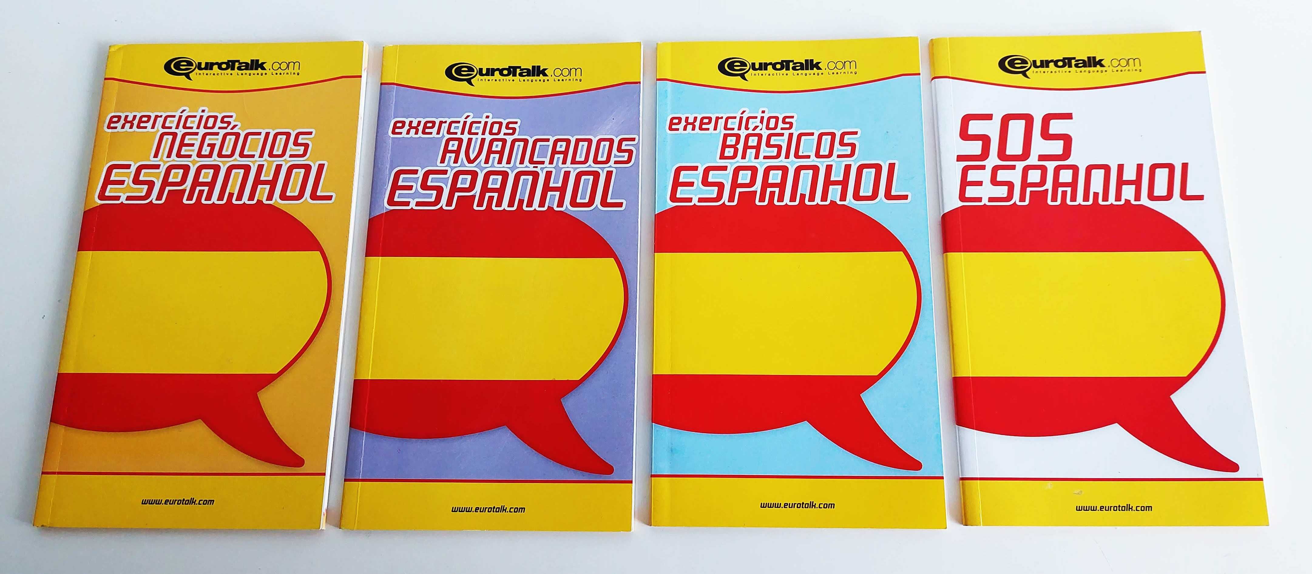 Conjunto de livros e CD de aprendizagem  da língua espanhola