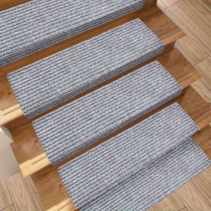 Nakładki na schody, szare, 10 sztuk