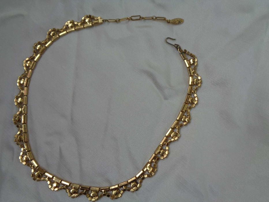 весільне кол'є позолота Сваровськи 47см