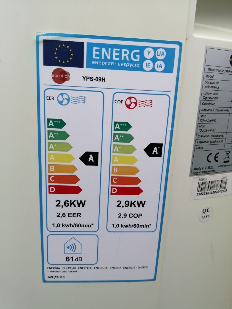 Klimatyzacja przenośna z funkcją grzania