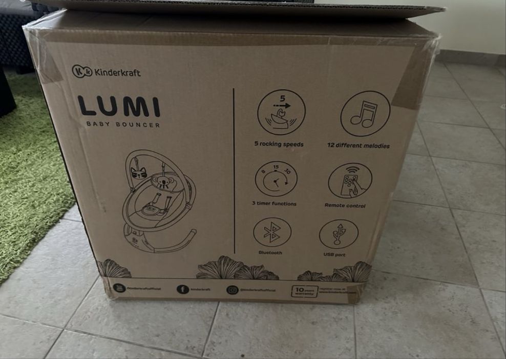 Baloiço multifuncional bebé Lumi kinderkraft