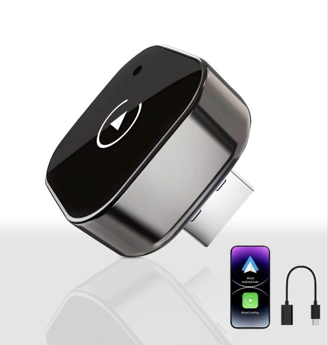 Бездротовий USB  адаптер 2в1 для авто з apple carplay  або androidauto