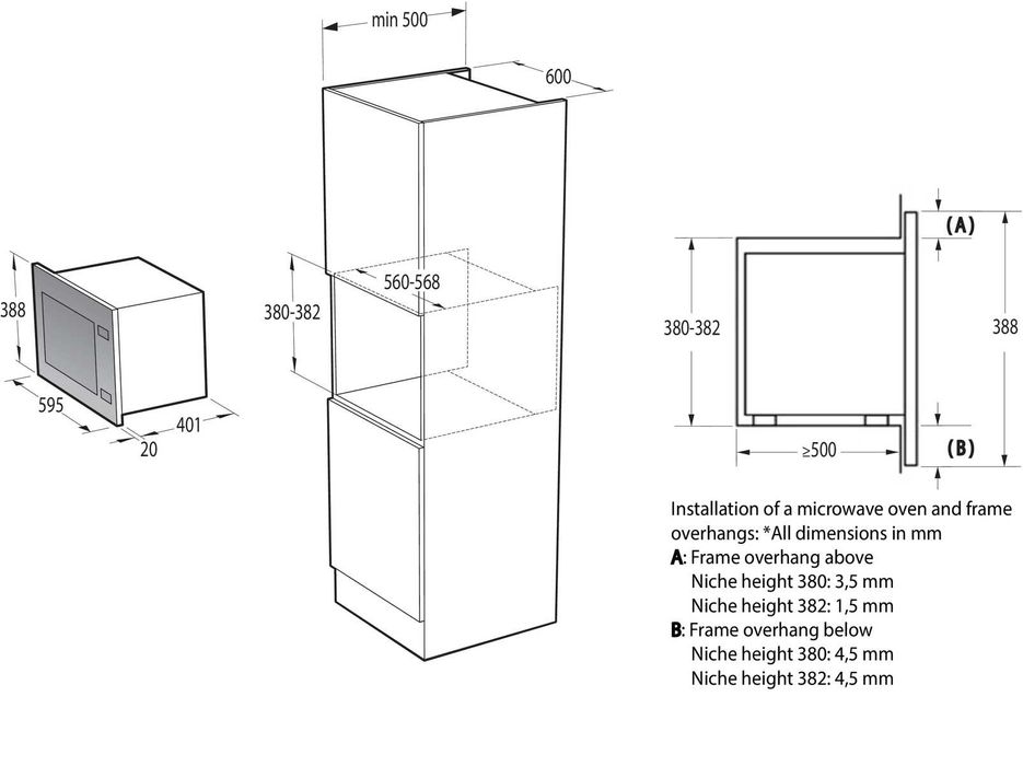 Kuchenka mikrofalowa do zabudowy Gorenje BM251SG2WG Ekspozycja