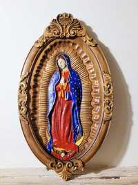 Matka Boża z Guadalupe 2 .Drewniana ikona . rzeżba