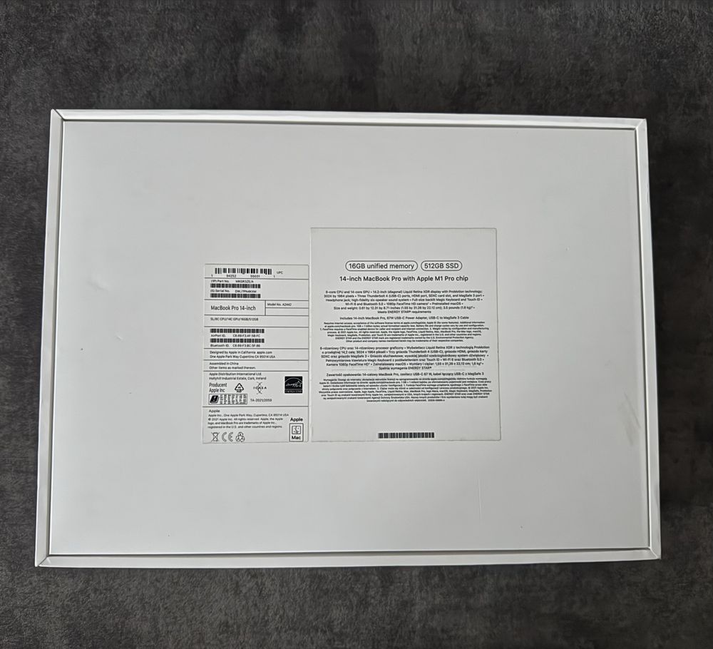 Macbook Pro 14 M1 Pro | 16 GB RAM | 512 GB | 94%