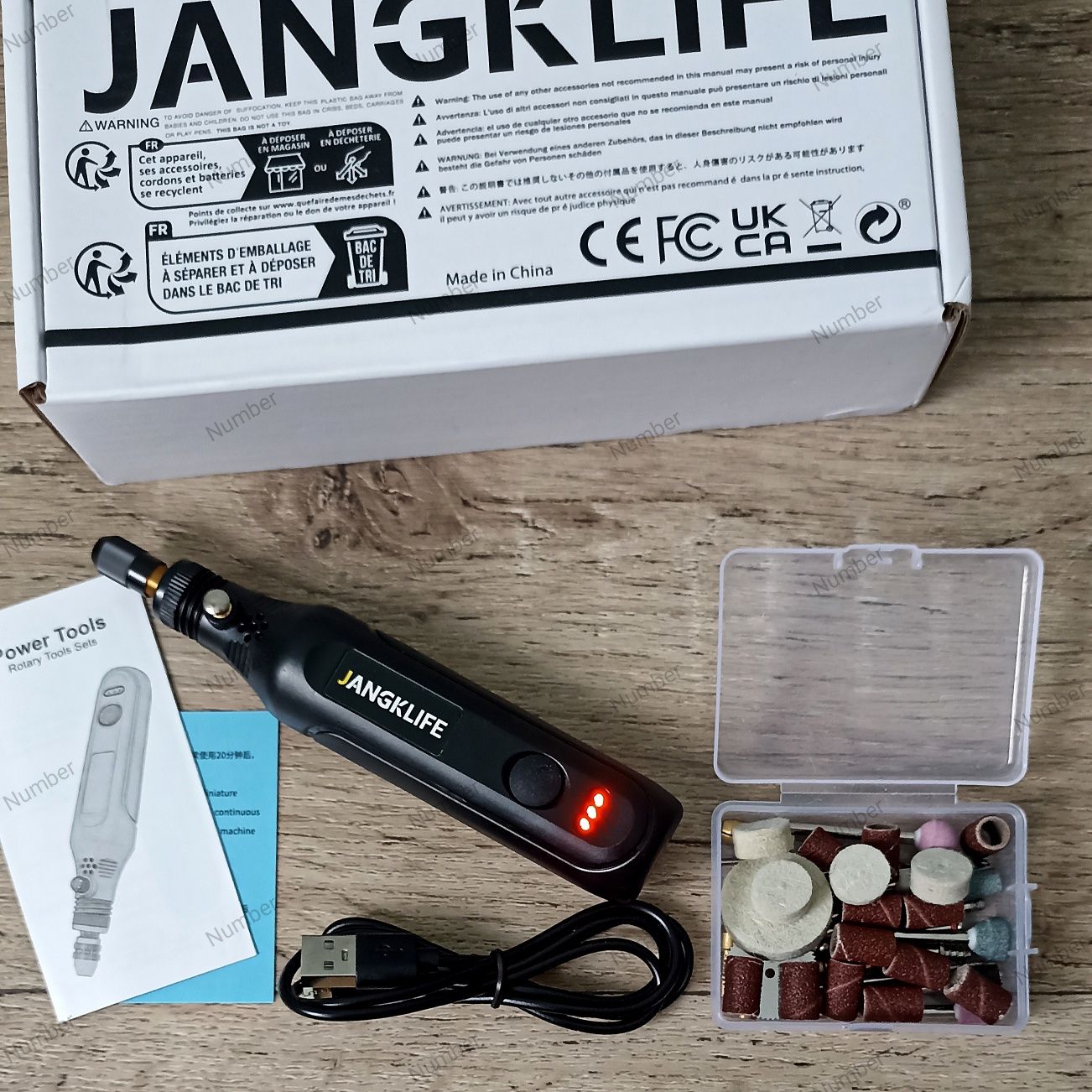 Міні-гравер JANGKLIFE + 36 насадок | Бездротовий, універсальний