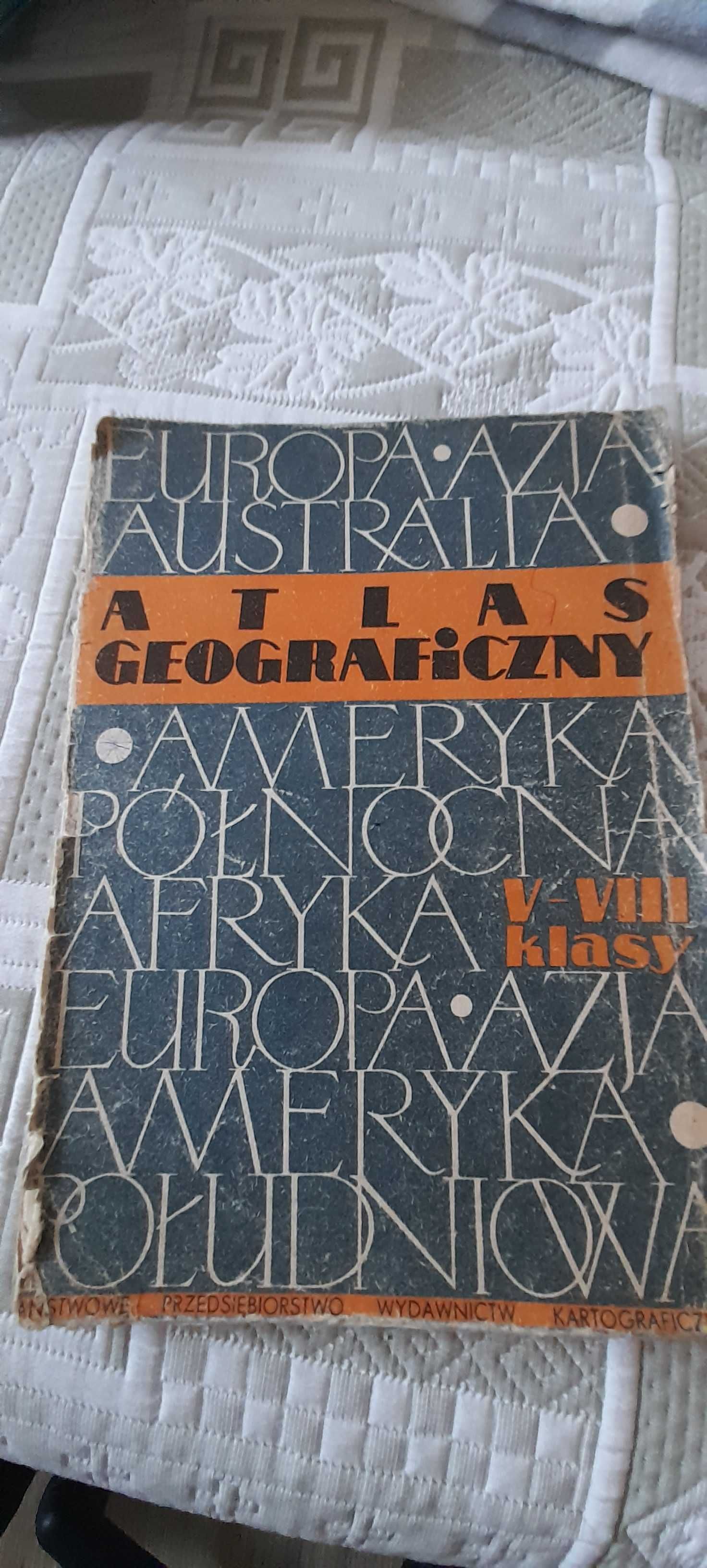 Atlas geograficzny V-VIII klasy Europa-Azja-Australia..