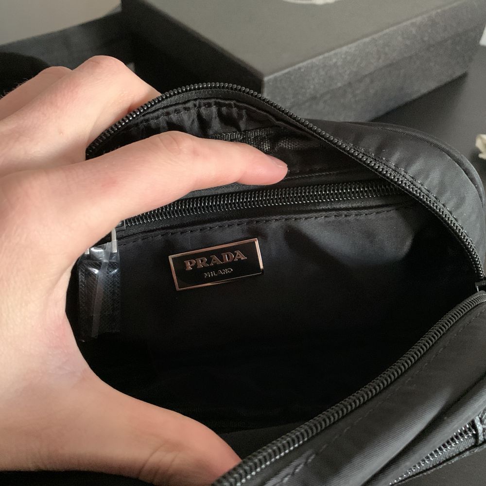 Torebka czarna Prada nylon bag